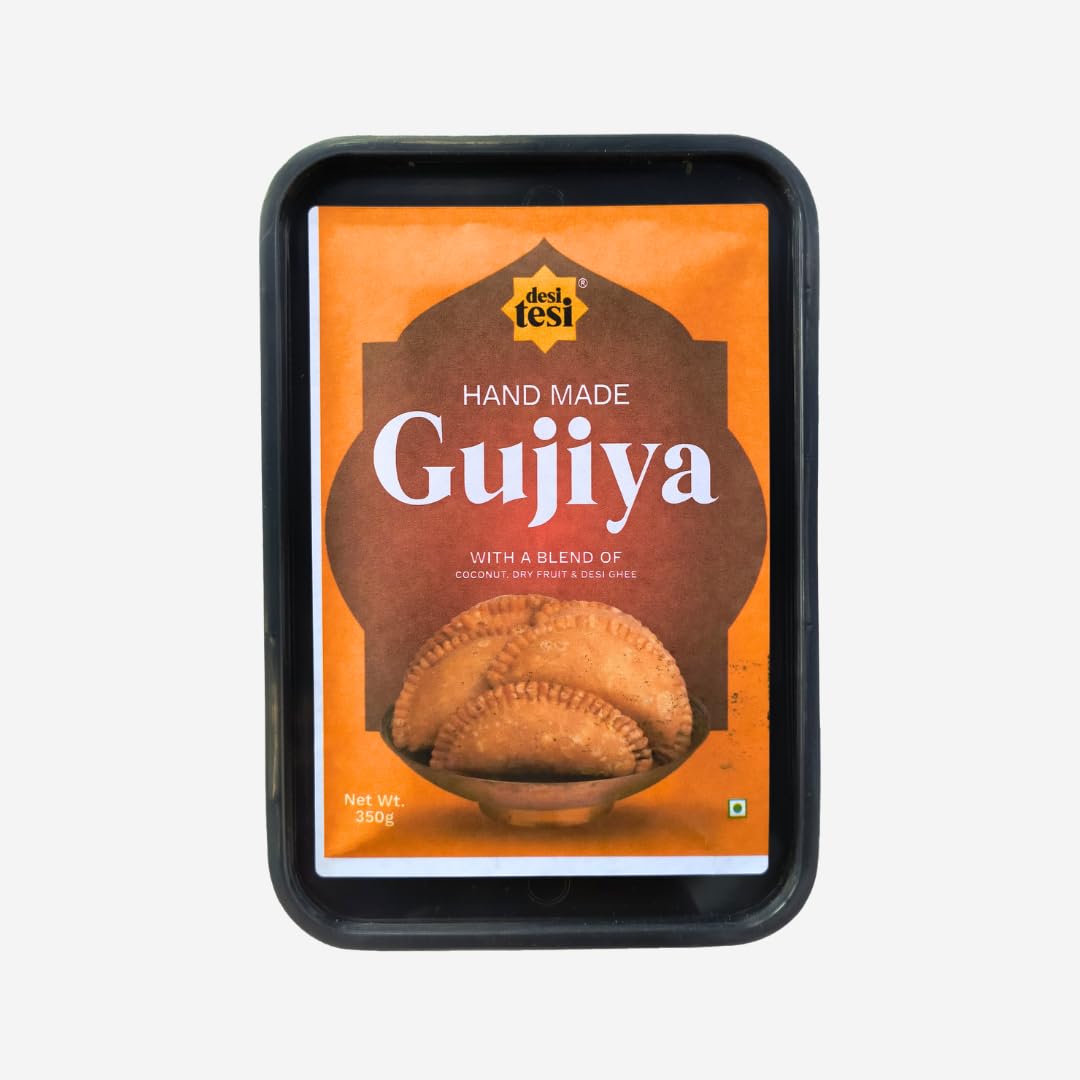 Handcrafted Gujiya | Made with Real Khoya | Authentic Indian Dessert | Desi Tesi | 350g (B0D69VFNL3) Amazon Price History, Amazon Price Tracker