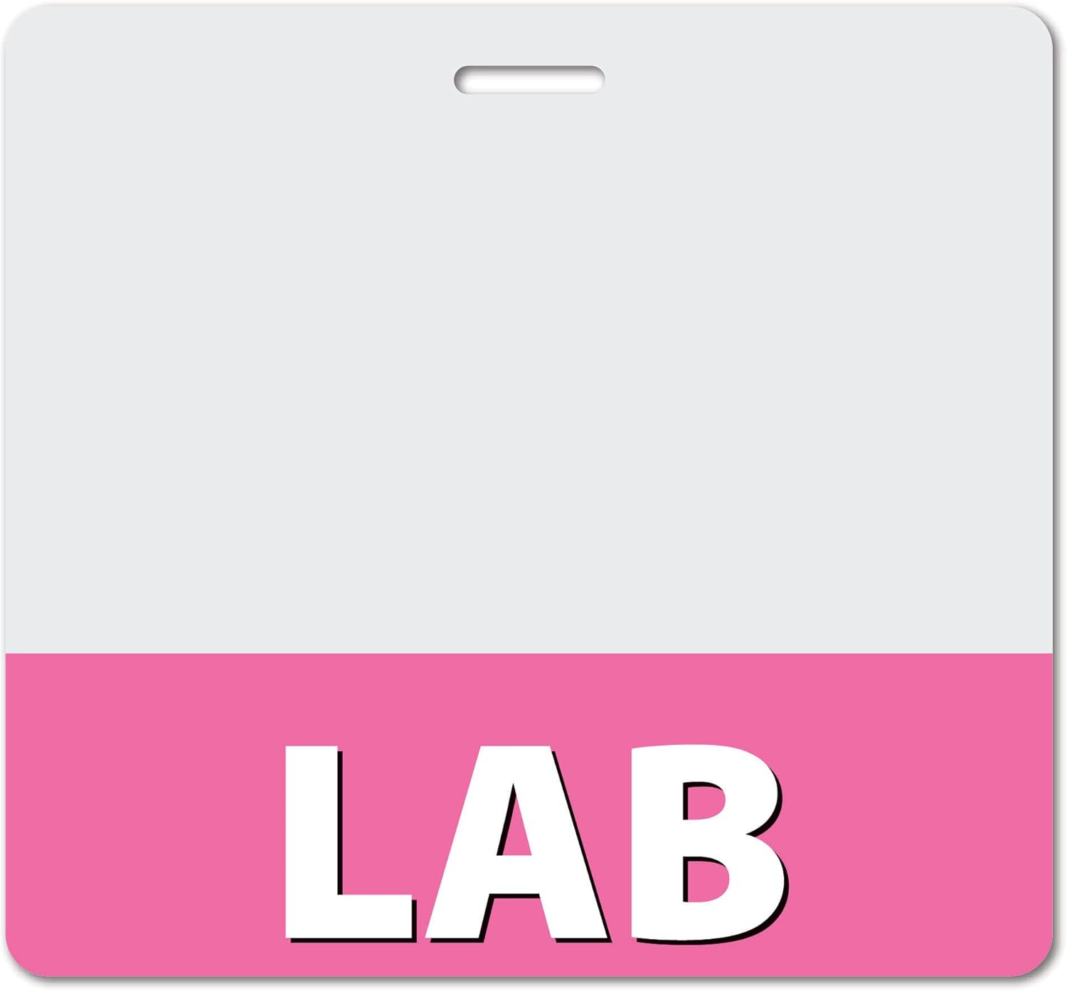 LAB Heavy Duty Horizontal Bright Orange (20 Pack) - Spill & Tear Proof Cards - 2 Sided USA Printed Quick Role Identifier ID Tag Backer by BadgeZoo