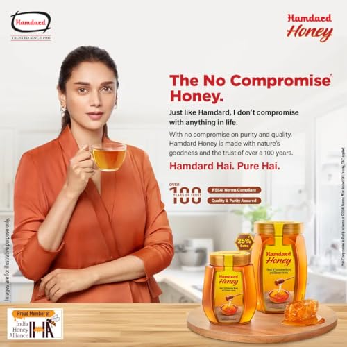 Image of Hamdard Honey Pet Bottle | Pure and Natural | Raw, Unprocessed & Unpasteurized Honey | No Sugar Adulteration | 1 Kg