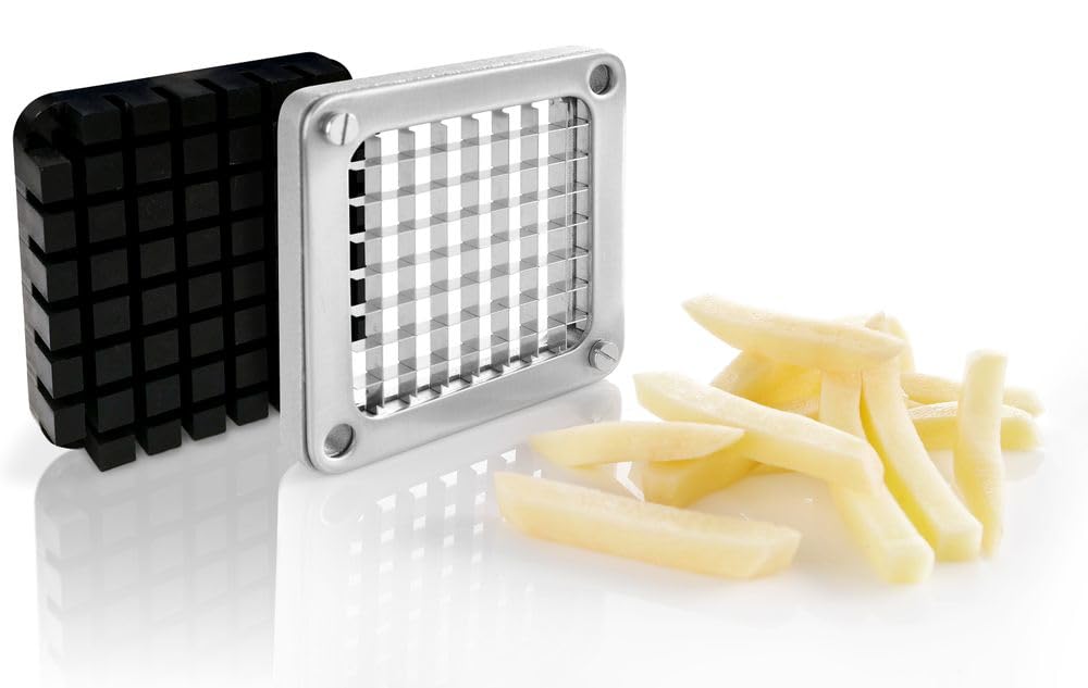 HENDI Blocco lame per tagliapatate, 11 mm, con piastra di spinta, 110x110x(H) 10mm, alluminio e acciaio inox