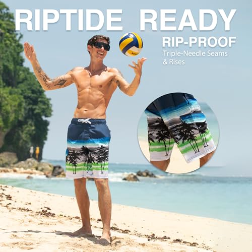 Image of Kanu Surf Men's Big Viper Extended Size Stripe Swim Trunk