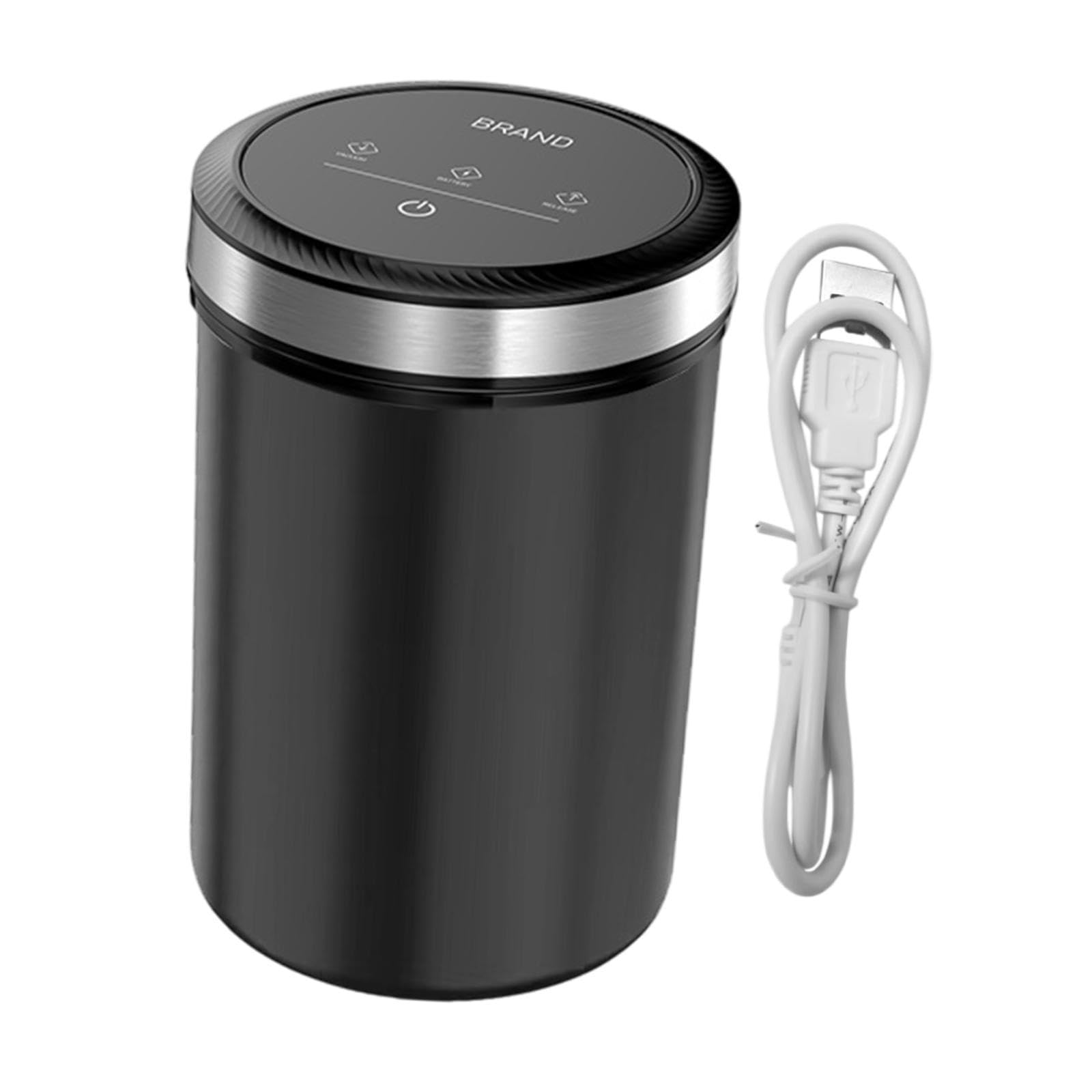 Colcolo Automatischer Vakuum-Kaffeebehälter, Vakuum-Lebensmittelaufbewahrungsbehälter, Kaffeebehälter aus Glas für Snacks, Kaffeebohnen, Trockenfutter, Zucker, Schwarz