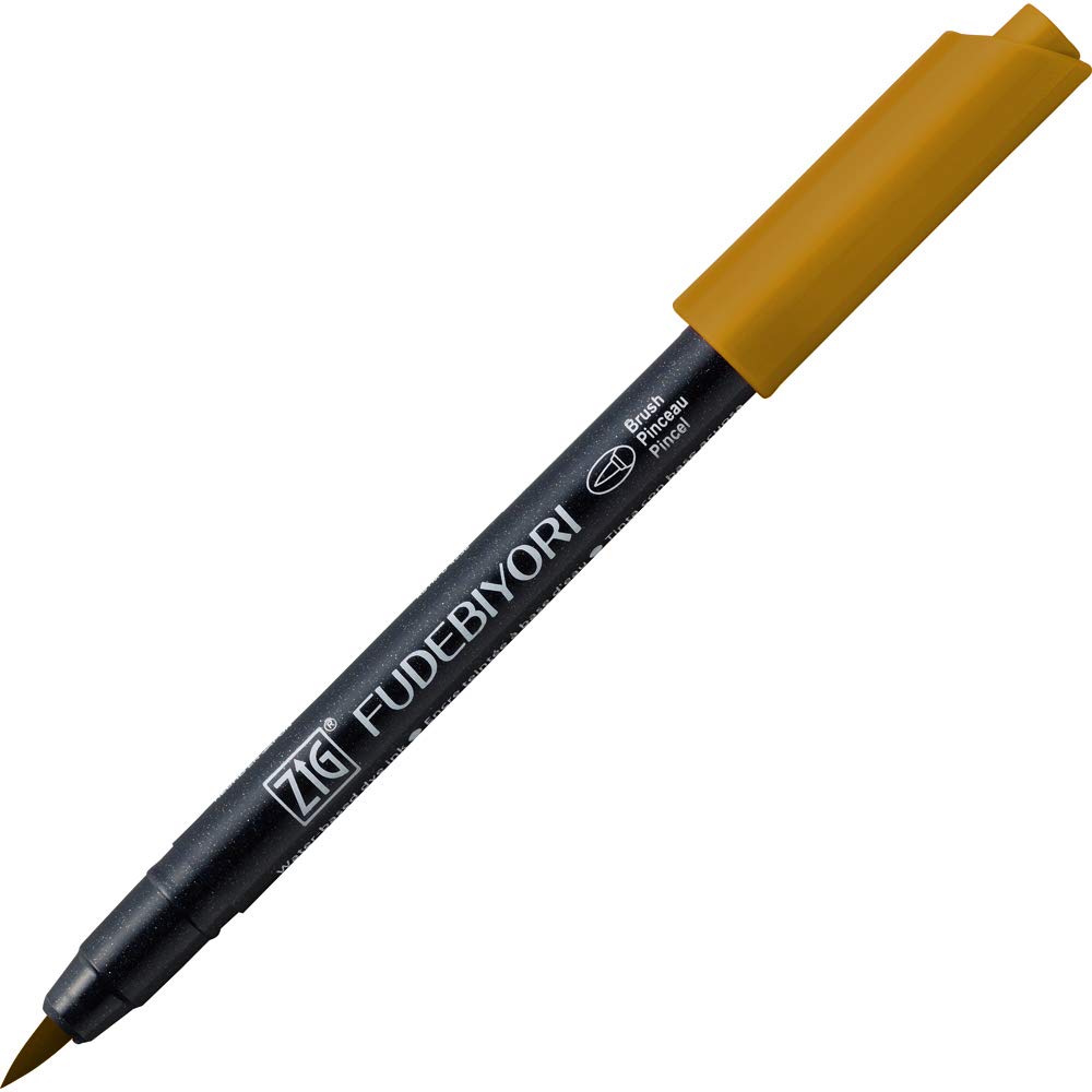 Zig FUDEBIYORI CALLIGRAPHY BRUSH PEN 066 DARK OATMEAL PACK OF 4