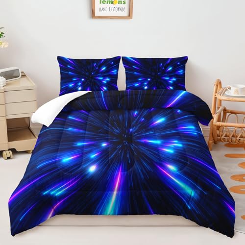 Edredon Cama 135 Líneas Azul Rosa Relleno Nordico 4 Estaciones Duvet Suave Microfibra Edredón Nórdico Transpirable Edredon Cama Lavable Edredones Nordicos 172x218 cm