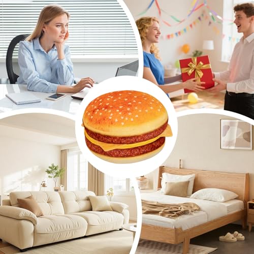 Peluche Hamburger : coussin anti-stress doux contre le mal de dos - 5