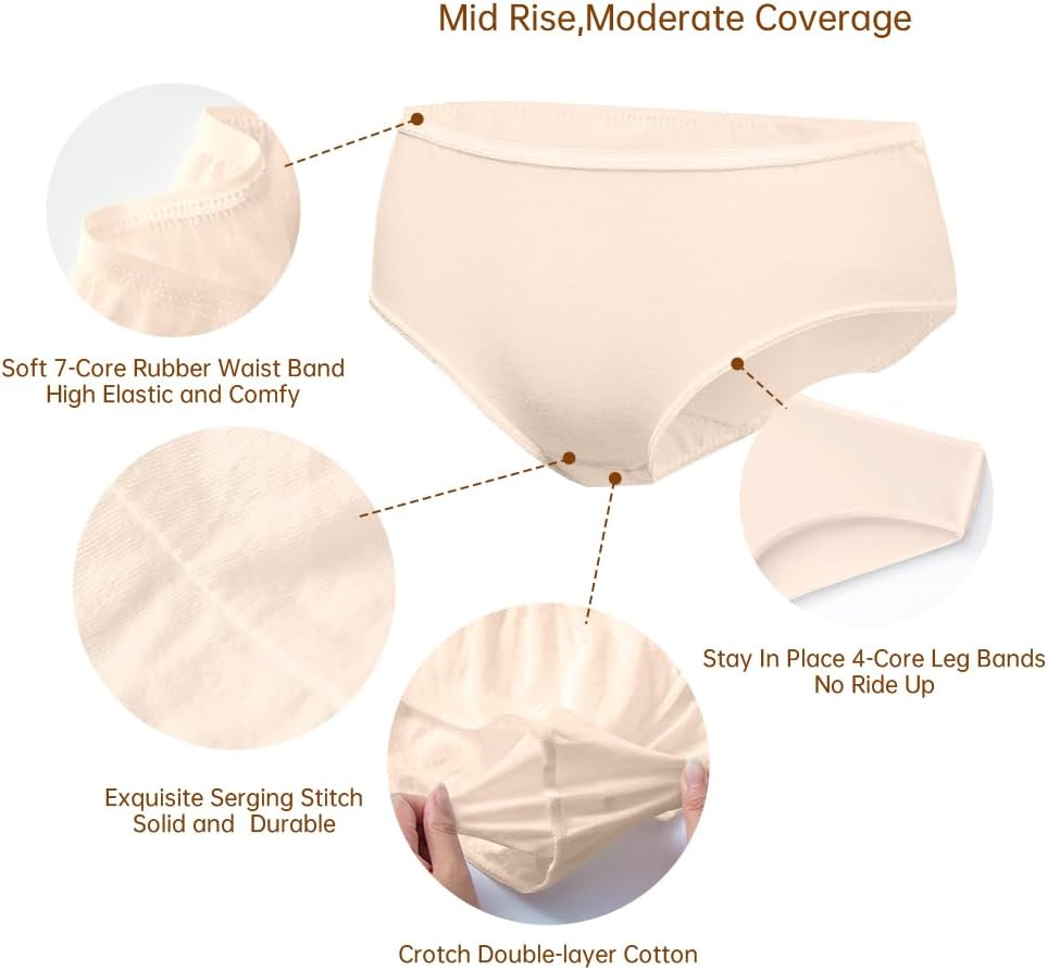 20/10/5 Pack Women's Disposable 100% Cotton Underwear Ladies Briefs Panties for Travel Hotel Spa Hospital Stays Emergencies - Image 4