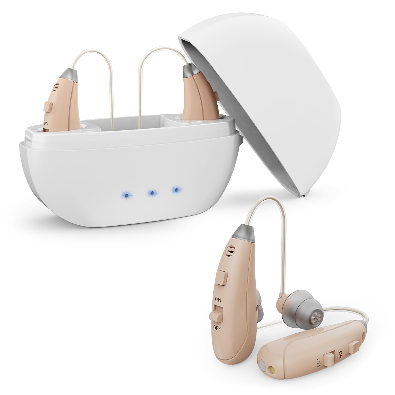 Amplificateur de son rechargeable - Améliorateur de voix et pour la télévision et la conversation, son Cristallin Avec Suppression Paire d'amplificateurs sonores personnels