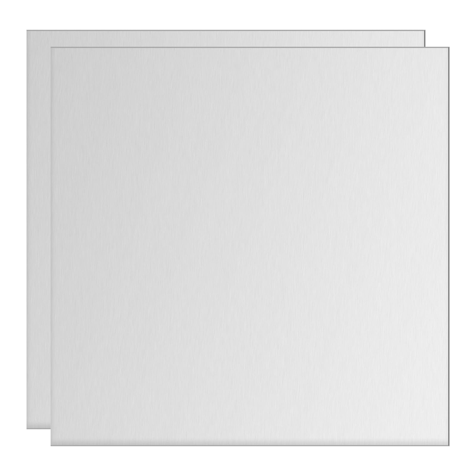 uxcell Aluminum Sheet, 2 Pcs 150mm x 150mm x 3mm Thickness Square 3003 Aluminum Plate for Industrial, Silver Tone