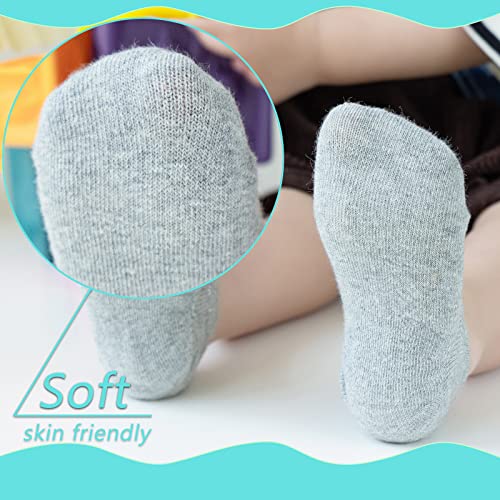 LO SHOKIM Baby No Show Socks Girls Low Cut Ankle Socks Boys Non Slip Breathable Soft Cotton Socks Toddler 6 Pairs4