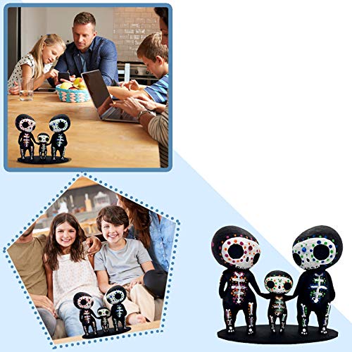 Sugar Skull Figurines - Unique Crafts Resin Sugar Skull Couple Figurine,Sugar Skull Couple Statue Decor,Cute Statue Skull Resin Skeleton Couple Figurine Gothic for Mother's Day for Home Decoration