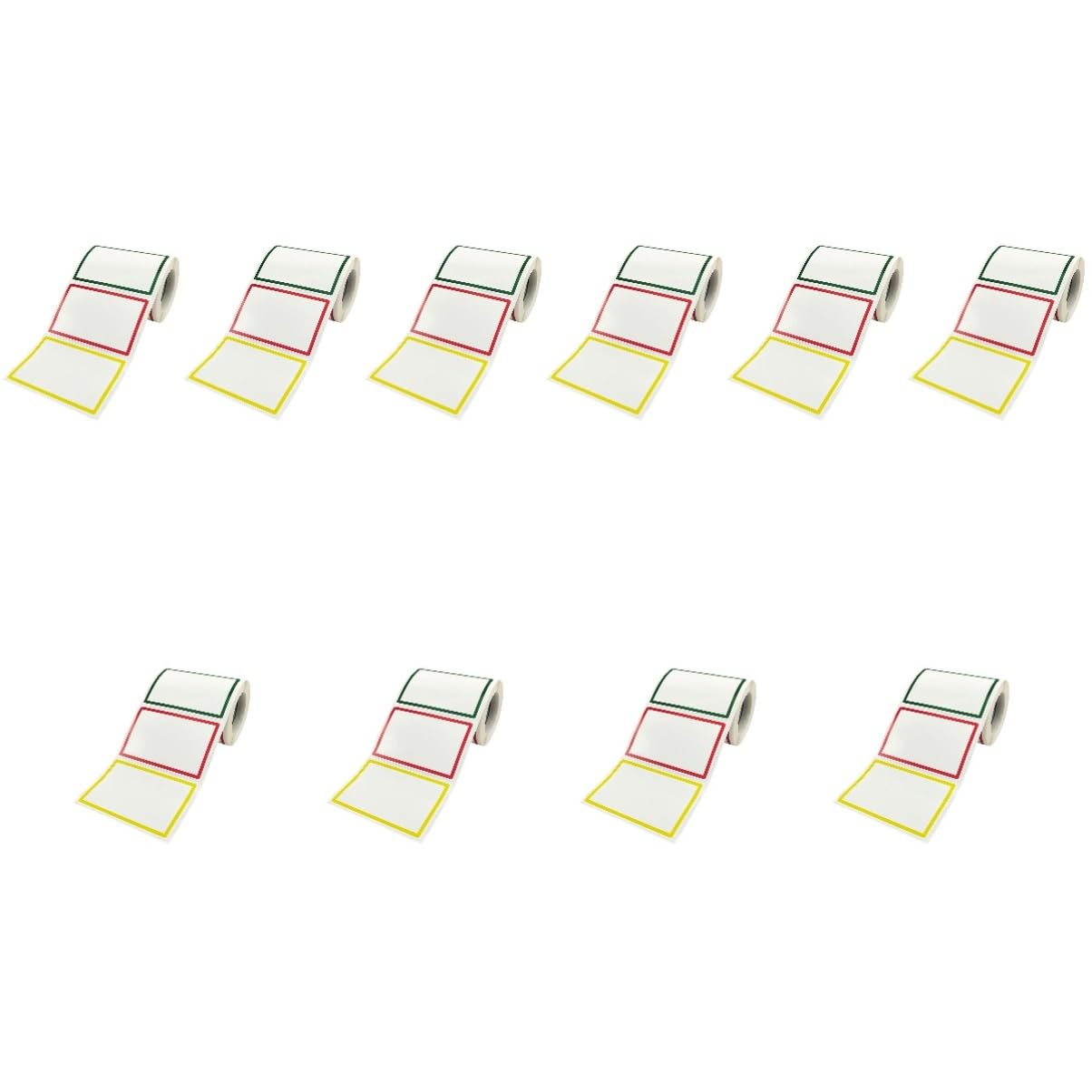 Operitacx 10rouleaux Roll De Stickers Adhésifs Pour Noms Étiquettes Autocollantes Blank Décoratives Pour Et Activités Manuelles