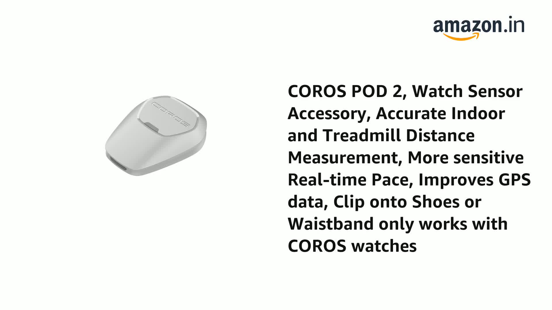 COROS POD 2, Watch Sensor Accessory, Accurate Indoor and