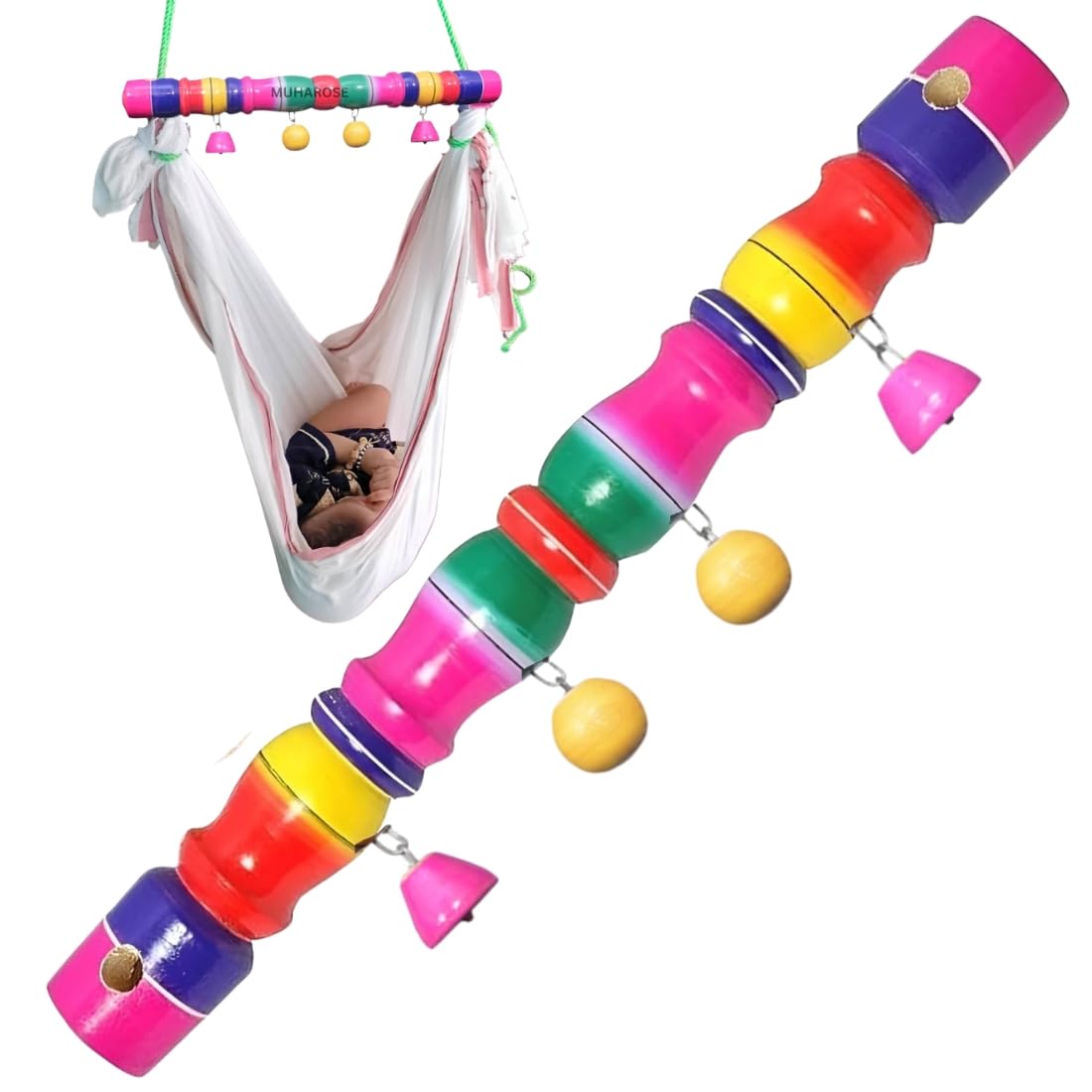 Daraz Pk Newborn Baby Baby Jhula In Wood Yy Wooden Thottil Kambu