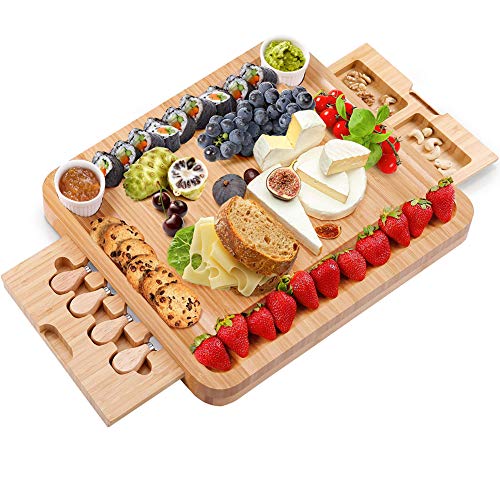 WSHA Tagliere di Formaggi Carne Salumi Tagliere Vassoio da Portata Piatto di Formaggi per l'inaugurazione della casa Natale Compleanno Regali per Feste di Matrimonio