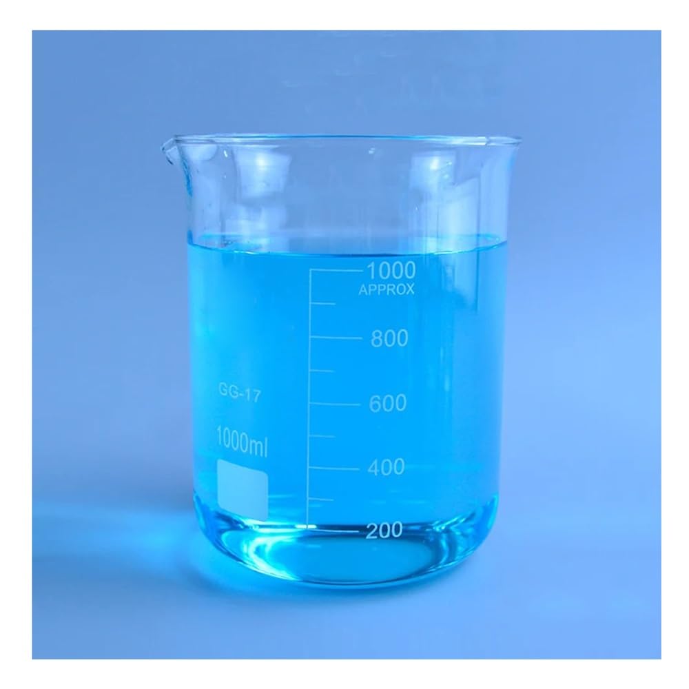 Attrezzature e forniture di laboratorio Becher da laboratorio in vetro borosilicato trasparente 1000 ml, 2000 e 250, di forma bassa, ispessito, con beccuccio