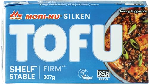 MORI-NU Tofu hart - Fester Seidentofu aus Sojabohnen - Ideal zum Marinieren für Pfannengerichte & Suppen - Vegan und Glutenfrei - 1 x 307g