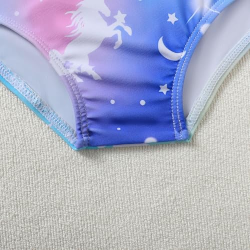 YWFSHOP Toddler Baby Swimsuit Girl One Piece Bathing Suit Funny Pattern Color Block Ruffle Swimwear 12M-5T — view 4