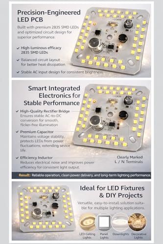 Image of Steko {4 Pieces) 50 Watt Super Bright ALPHA DOB For LED Bulb Raw Material for Bulb | Cool White