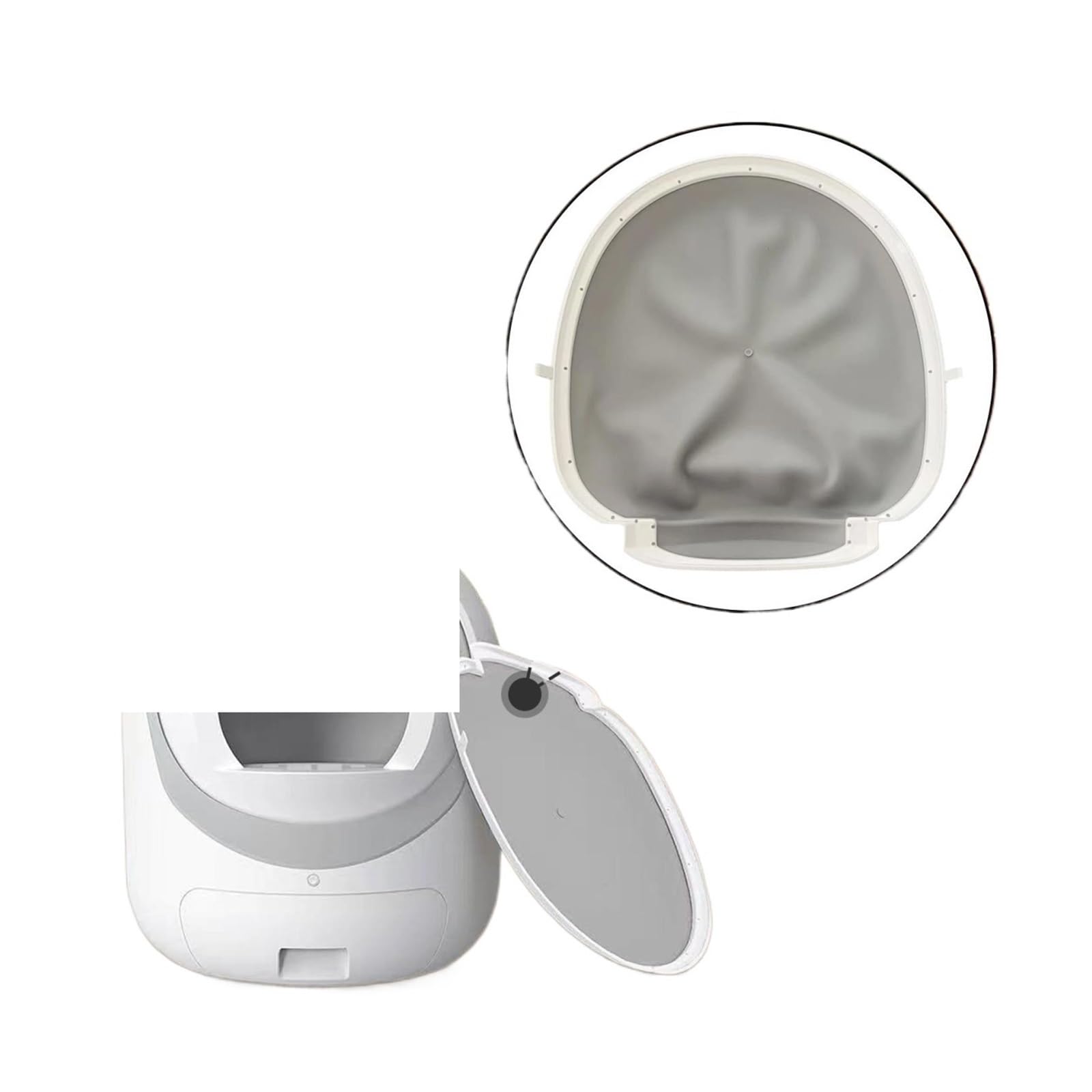 Generico Tappetino Base per lettiera Automatica, Pad in Silicone PP