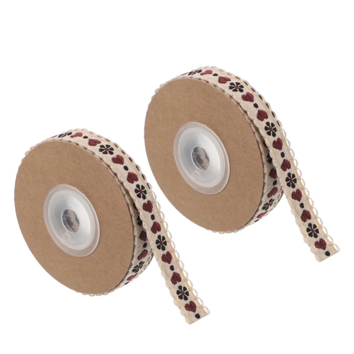SEWACC 10 Rollen Vintage Polyesterbandrolle mit Blumenmuster 2 Rollen Einfach zu Schneiden und Nähen für Selbstgemacht Bastelarbeiten und Hüte Künstlerisches Design
