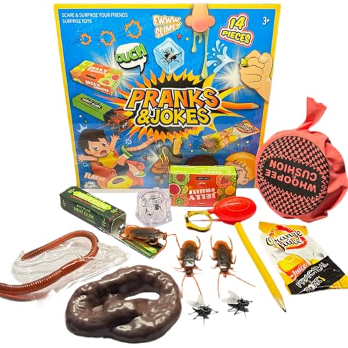 Gag Funny Gag Funny Gag,14Pcs Juego Bromas Prácticas,Bromas para Niños Realistic Cosas Divertidas Fiestas Favores Stroras Festival para La Vida Diaria O Eventos Especiales Juguetes Pack Set Box Gift Gag Funny Gag Funny Gag,14Pcs Juego Bromas Prácticas,Bromas para Niños Realistic Cosas Divertidas Fiestas Favores Stroras Festival para La Vida Diaria O Eventos Especiales Juguetes Pack Set Box Gift
