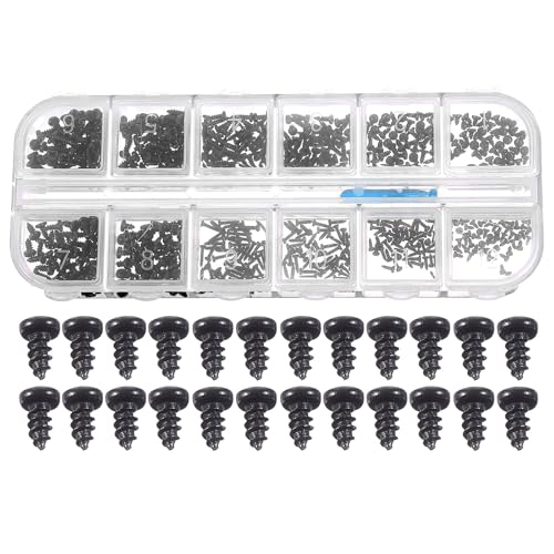 Kit de tornillos autorroscantes LIFKOME 601 piezas acero carbono miniatura 1