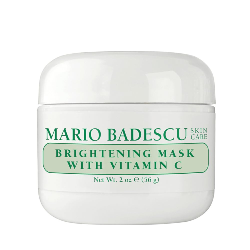 Mario Badescu Brightening Mask with Vitamin C for All Skin Types | Face Mask That Brightens Skin and Unclogs Pores | Formulated with Vitamin C & Kaolin Clay | 2 FL OZ