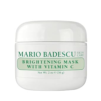 Mario Badescu Brightening Mask with Vitamin C for All Skin Types | Face Mask That Brightens Skin and Unclogs Pores | Formulated with Vitamin C & Kaolin Clay | 2 FL OZ