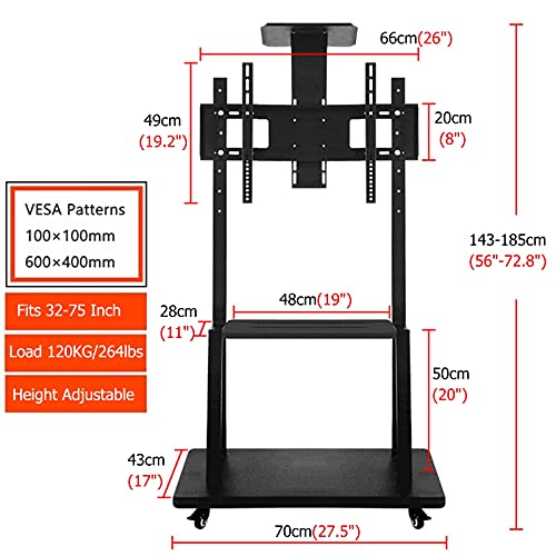 Soporte Móvil para TV REMYS con Ruedas y Capacidad 120kg miniatura 2