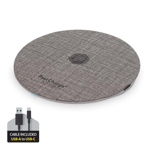 Chargeur sans fil 15W gris induction pour iPhone 14, 13 et Galaxy S22