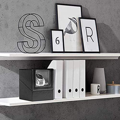 Aokelily Automatic Single Watch Winder, In Wood Shell And Black Leather/Carbon Fiber Leather, Japanese Motor #TOP7