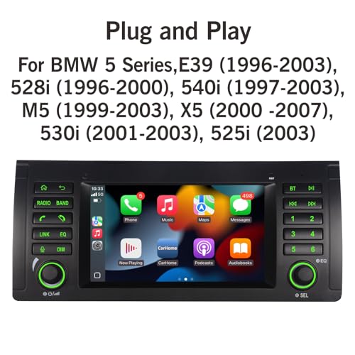 Radio para BMW E39 3 Series X5 M5 con pantalla táctil 7 pulg miniatura 6
