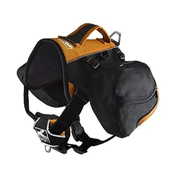 Kurgo Dog Saddlebag Backpack, Back Pack Dog Harness, Hiking Pack for Dogs, Packs for Pets to Wear, Camping & Travel Vest Harness, Reflective, Lightweight, Baxter Pack For Medium & Large Pets