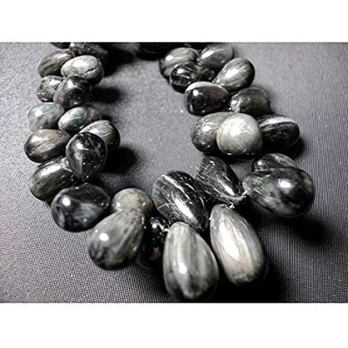 Perles œil de chat de qualité supérieure en goutte briolette pour joaillerie fine
