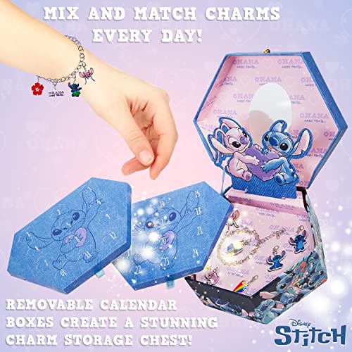 Disney Stitch Advent Calendar 2025 for Kids Teens DIY Fill Your Own Wall Hanging or Jewellery Charm Bracelet Christmas Countdown Calendar Stitch Gifts (Blue Stitch Jewellery) - Image 4