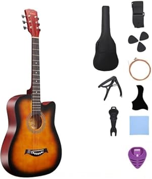 Beginner, 38 Inch Beginner Practice Guitar, Students, Children, Adults, Beginner Set, Acoustic Guitar, Classical Guitar, Strings Tuner, Guitar Stand, Soft Case, Simple Instruction