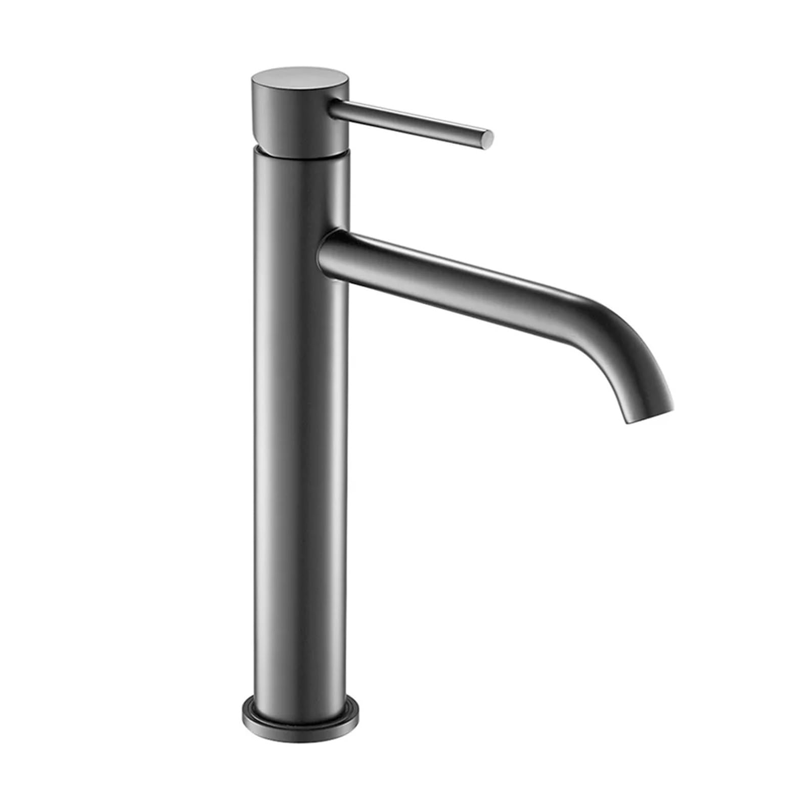 YZYSHHX Badezimmer-Waschtischarmatur, hoch, Schwarz/Gebürstet/Weiß, Wasserhähne, Handwaschbecken, Einhebelmischer, Waschtischarmaturen (gebürstet)
