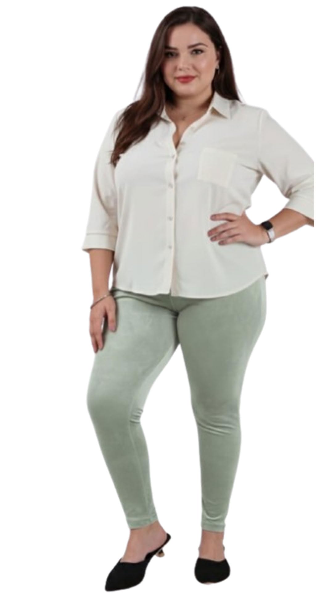 HM Hubb Women’s Premium Velvet Legging – Super Soft Stretchy Winter Wear-picture-47