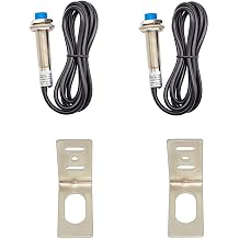 M12 Inductive Proximity Sensor LJ12A3-4-Z/BX Normally Open Detection Approach Switch NPN NO 3 Wire DC 6V-36V with L Type Bracket 2 Pack, NPN NO+L Type