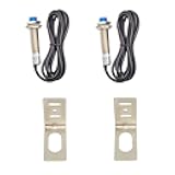 M12 Inductive Proximity Sensor LJ12A3-4-Z/BX Normally Open Detection Approach Switch NPN NO 3 Wire DC 6V-36V with L Type Bracket (2 Pack, NPN NO+L Type)
