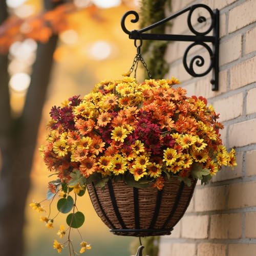 DASHUHUACAO 12 Stems Artificial Daisy Flowers for Outdoor Decor, UV Resistant Fake Daisy Plants for Fall Porch, Patio, Garden, Hanging Basket Planter, Autumn Home Wedding Decorations by DASHUHUACAO - Used condition - Image 7