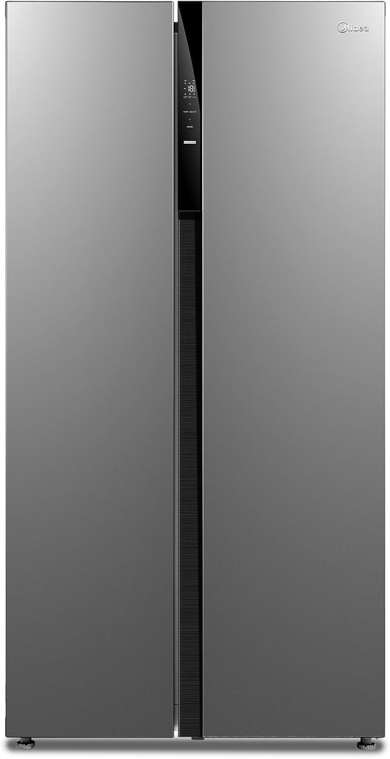 MIDEA Frigorifico Americano No Frost, 548L, 176 x 89,7 cm, Motor inverter | Nevera Americana con Congelador, Silencioso 35 db,Panel táctil, Multi air flow, Bajo consumo, Frigorifico combinado 3 modos