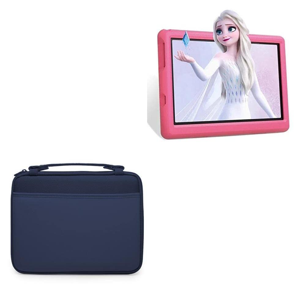 BoxWave Case Compatible with Okaysea Kids Tablet OKS10068 (10 in) - Hard Shell Briefcase, Slim Messenger Bag Briefcase Cover Side Pockets - Navy