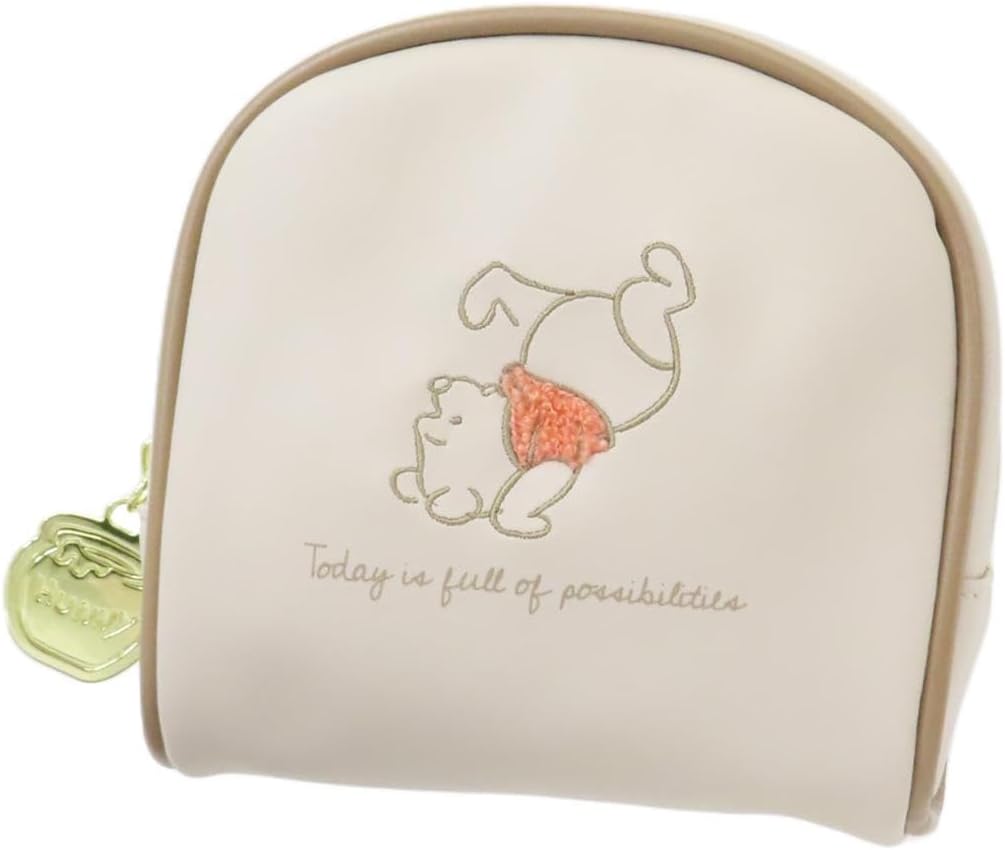 マリモクラフト(Marimocraft) Marimo Craft MCPH-204 Winnie the Pooh Series Box Pouch, Beige, W 4.9 x H 4.7 x D 2.4 inches (12.5 x 12 x 6 cm)