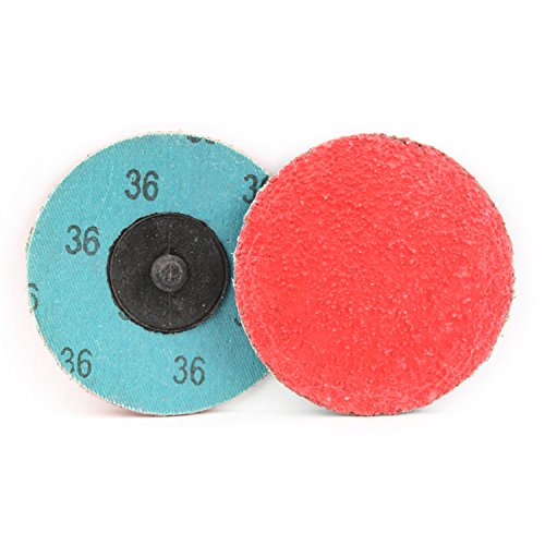 Miniatura 8 de BHA Discos de lijado de cerámica de cambio rápido tipo R macho, rollo de 3 pulgadas, grano 80, paquete de 25