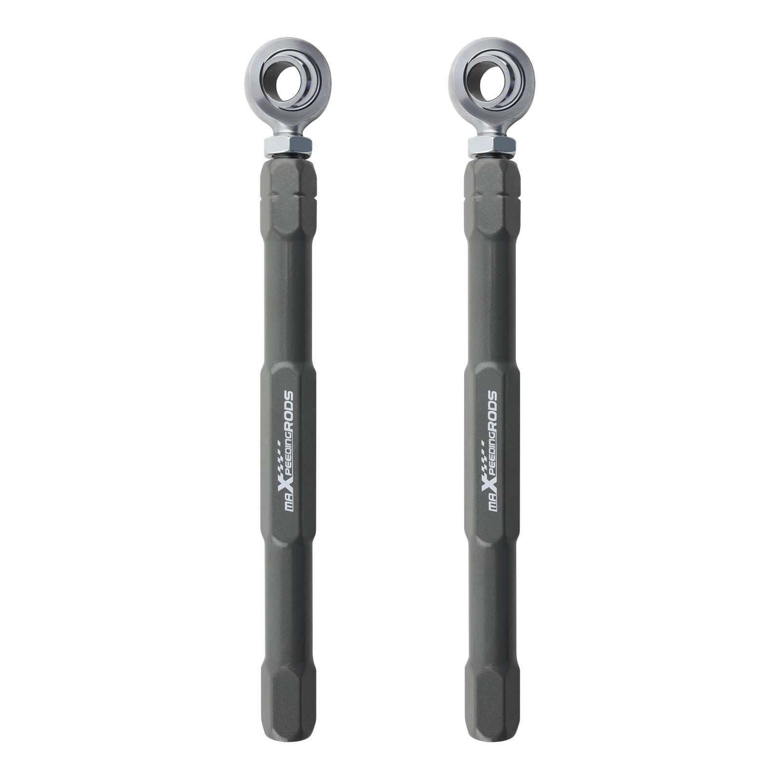 maXpeedingrods Bras de suspension inférieurs avec roulements à billes, grand angle, pour BMW Série 3 E46 1999-2005, tous modèles, rotules réglables, silentblocs de bras de suspension inférieurs