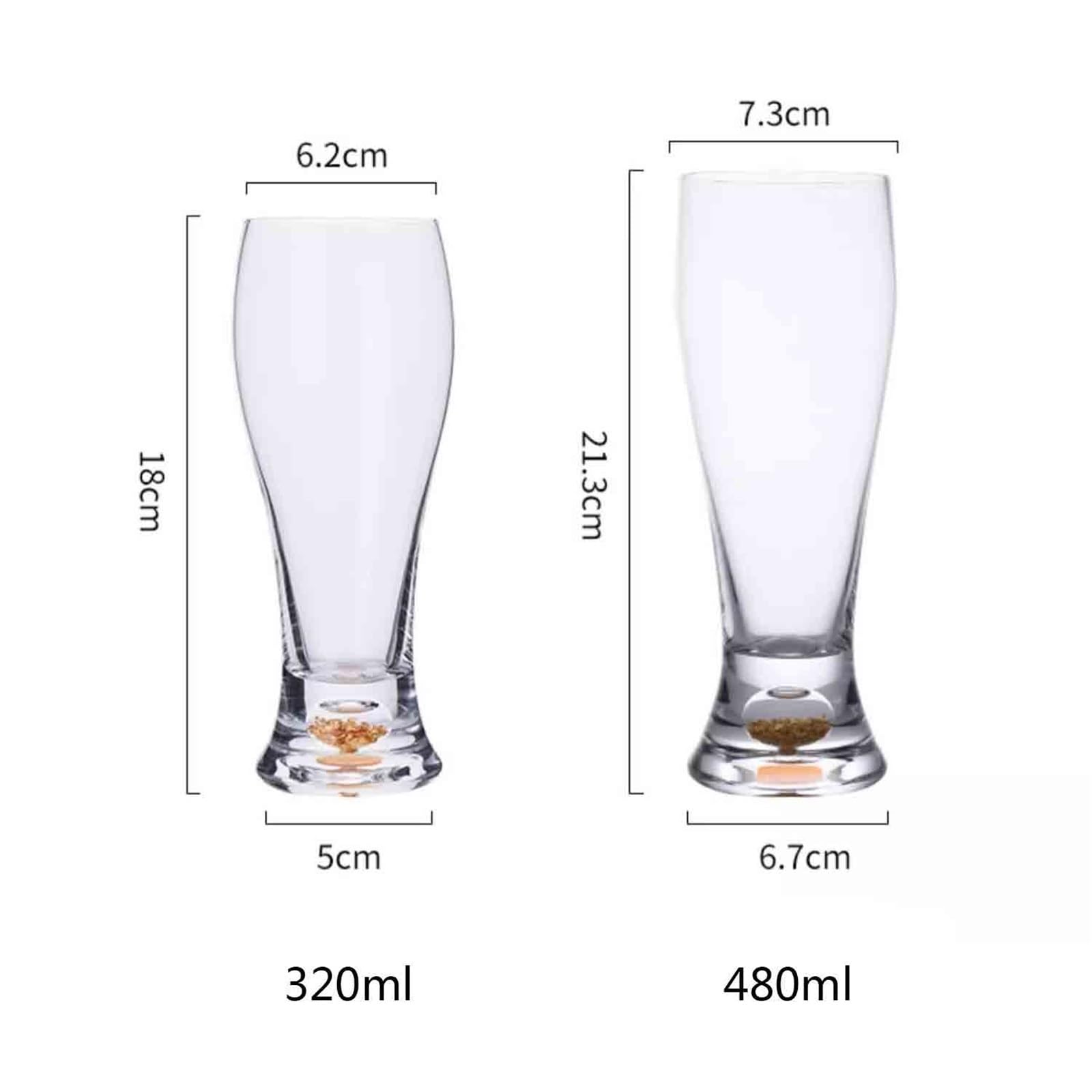 Vasos de cocina Vasos de cerveza cristal, vaso pinta 11/16 oz for artesanal para zumos(Pequeño)