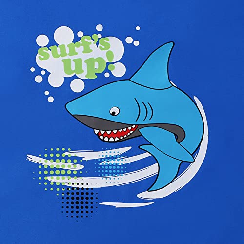 TFJH E Roupa de banho infantil com proteção solar FPS 50+ UV e manga comprida, duas peças, Peixe mar