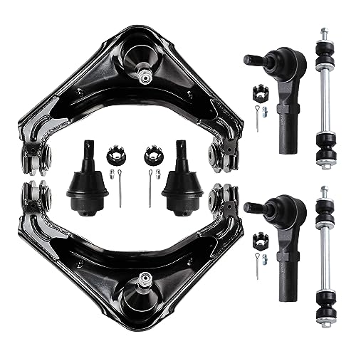 Image of Detroit Axle - Front End Kit for 2001-2010 Chevrolet Silverado 2500HD 3500HD GMC Sierra 2500HD 3500HD 2001-2006 Silverado Sierra 3500 Suburban Yukon XL 2500, Control Arms Ball Joints Sway Bars Tie Rod