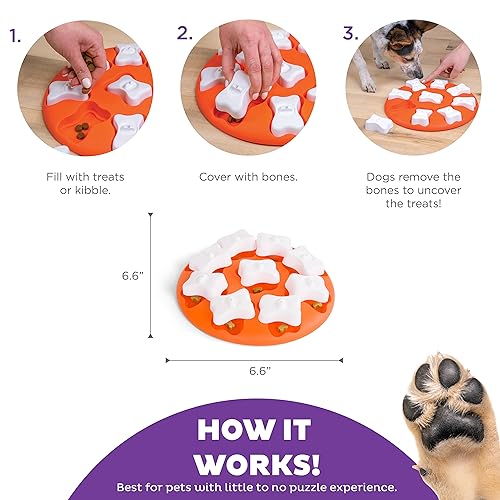 Nina Ottosson by Outward Hound Dog Smart Orange Interactive Treat Puzzle Dog Toy